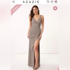Azazie Leandra Bridesmaids Dress - Taupe